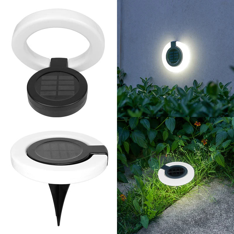 Varm solcellsbelysning för trädgården