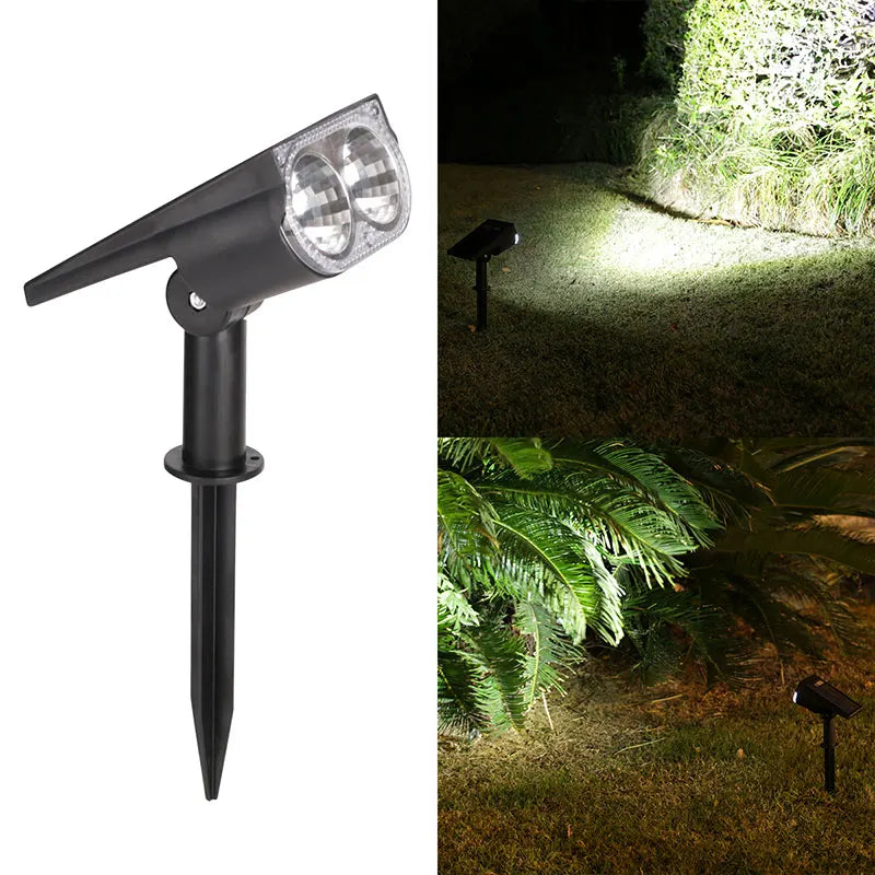 Solcellsspotlight för träd och gräsmatta
