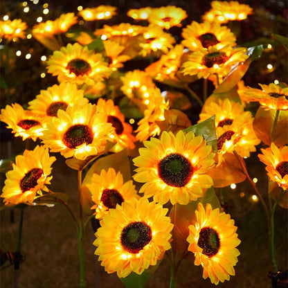 Solcellslampa i blomform för trädgården