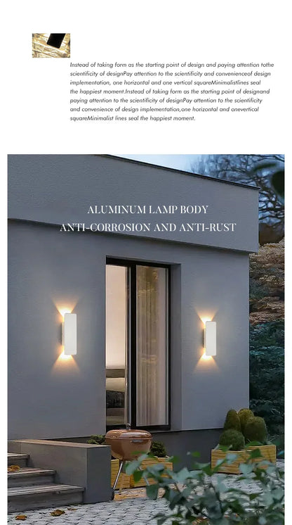 Elegant vägglampa i aluminium