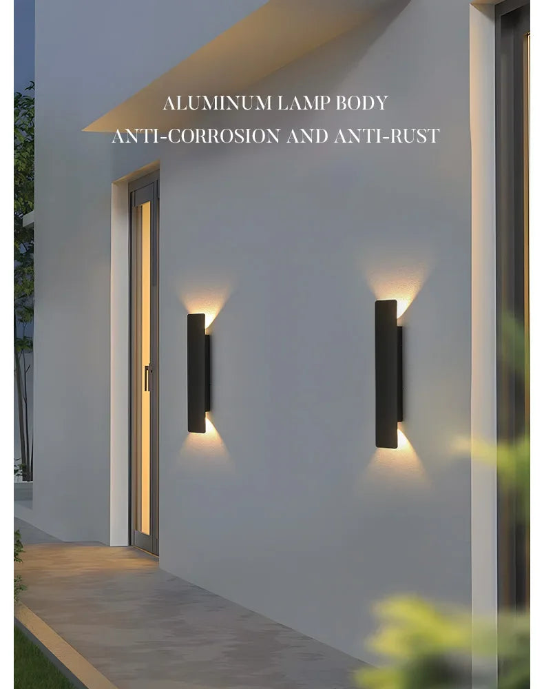 Elegant vägglampa i aluminium