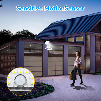Solcellsstrålkastare med rörelsesensor för säkerhet