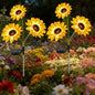 Solcellslampa i blomform för trädgården