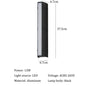 Modern avlång vägglampa i aluminium