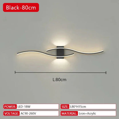 Avlång vägglampa med fjärrkontroll