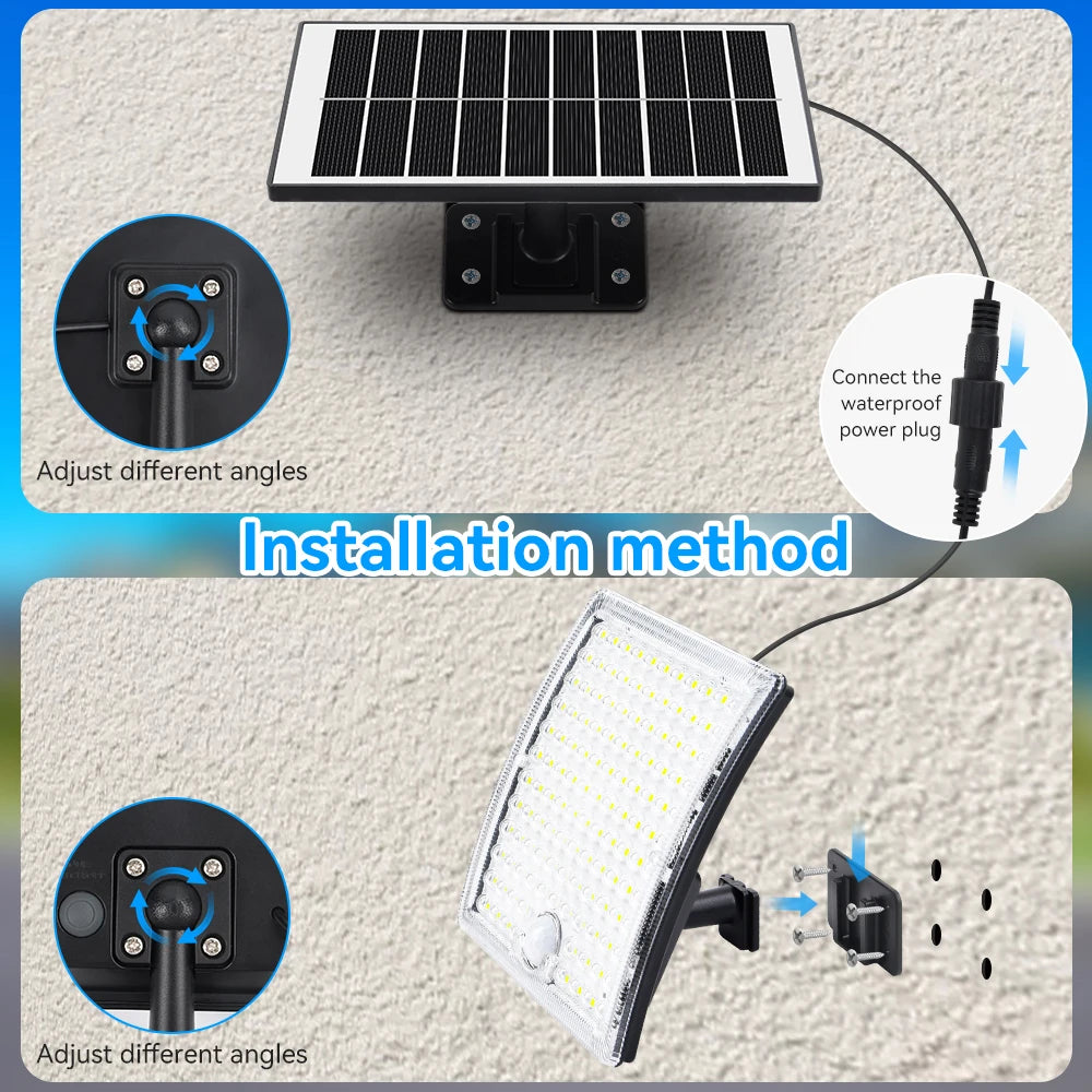 Solcellsstrålkastare med rörelsesensor för säkerhet