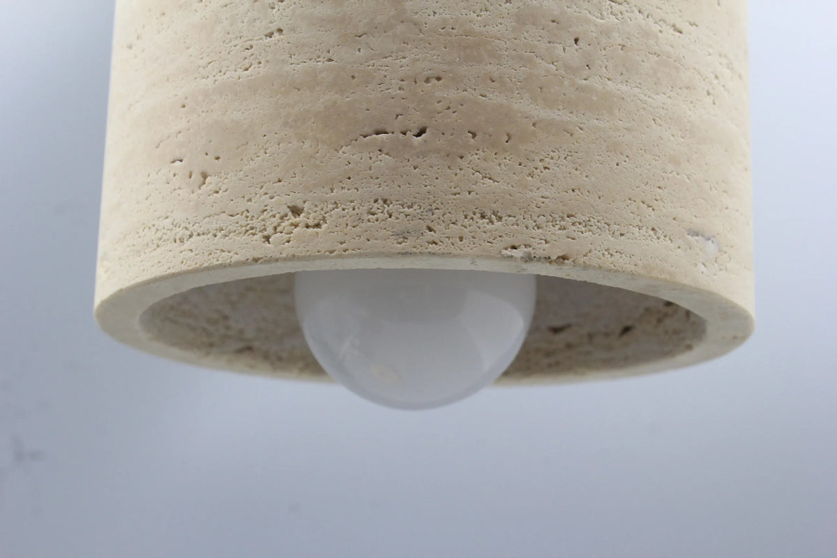 Hängande stenlampa i wabi-sabi-stil