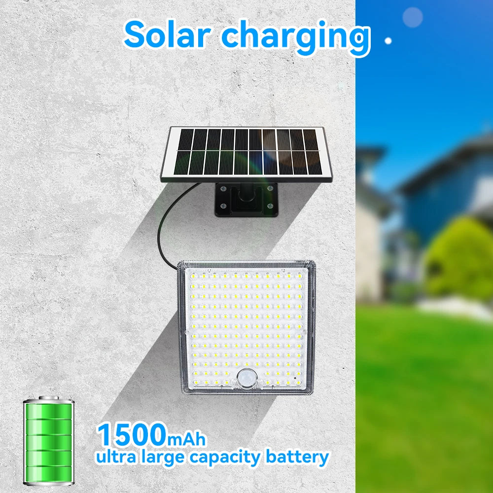 Solcellsstrålkastare med rörelsesensor för säkerhet