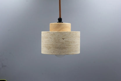 Hängande stenlampa i wabi-sabi-stil