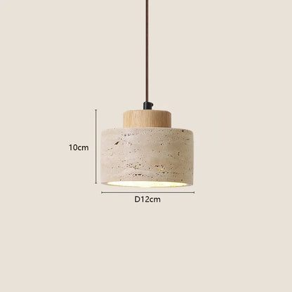 Hängande stenlampa i wabi-sabi-stil