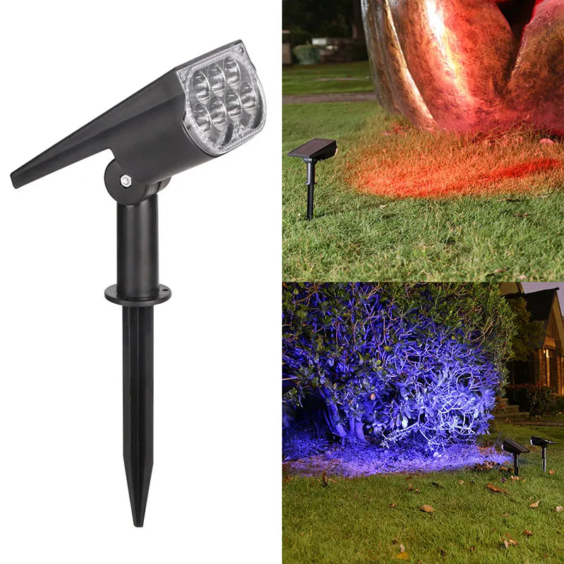 Solcellsspotlight för träd och gräsmatta