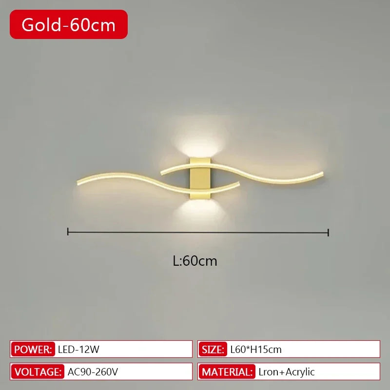 Avlång vägglampa med fjärrkontroll