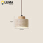 Hängande stenlampa i wabi-sabi-stil