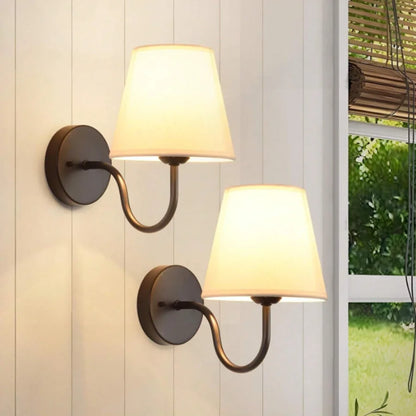 Retro tygvägglampa för sovrummet