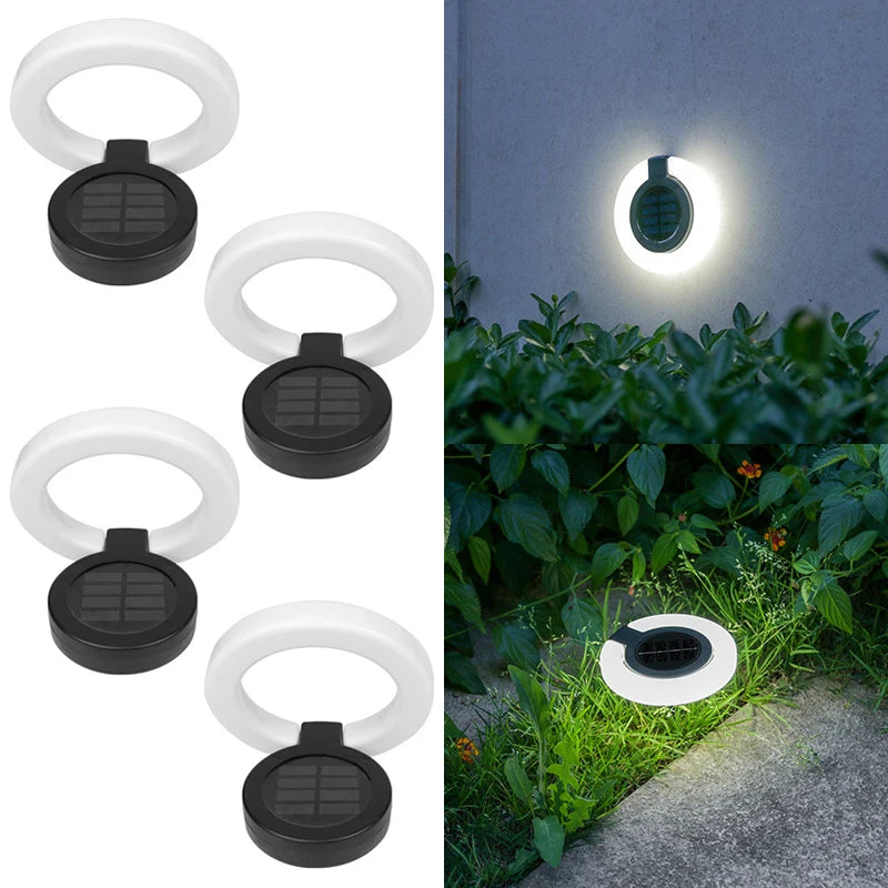Varm solcellsbelysning för trädgården