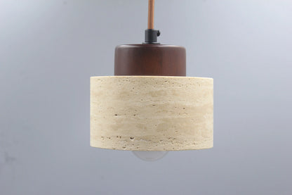 Hängande stenlampa i wabi-sabi-stil