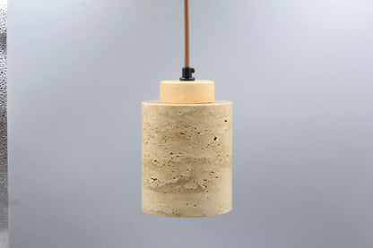 Hängande stenlampa i wabi-sabi-stil