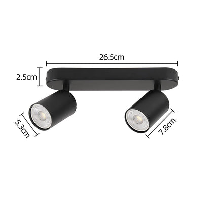 Justerbar takskena med spotlights