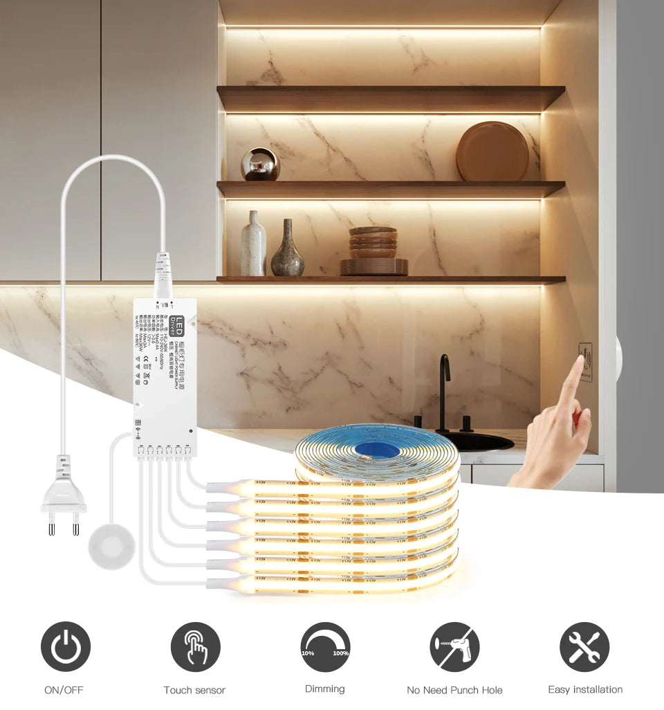 Smart dimbar ljuslist med touch