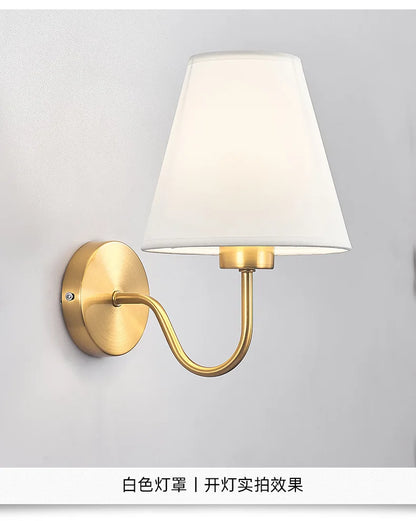 Retro tygvägglampa för sovrummet