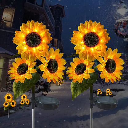 Solcellslampa i blomform för trädgården