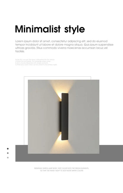 Elegant vägglampa i aluminium