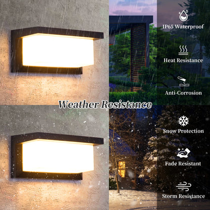 Modern kvadratisk vägglampa i svart