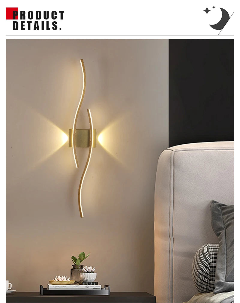 Avlång vägglampa med fjärrkontroll