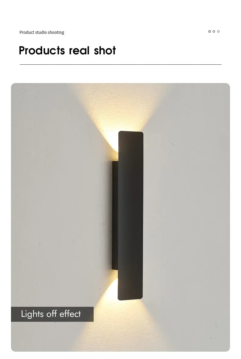 Elegant vägglampa i aluminium