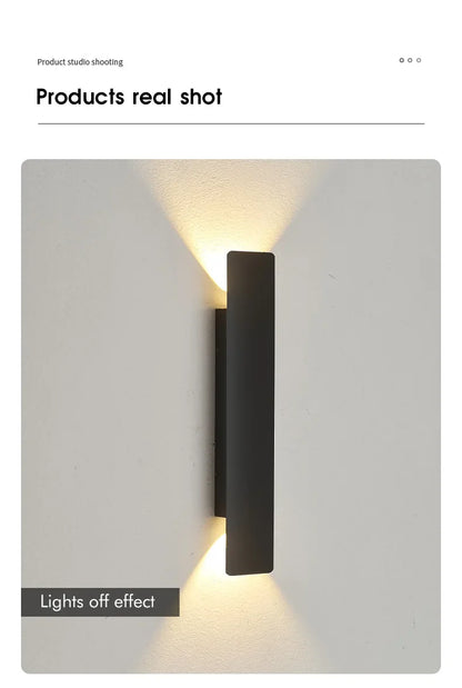 Elegant vägglampa i aluminium
