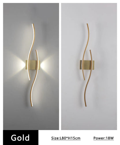 Avlång vägglampa med fjärrkontroll