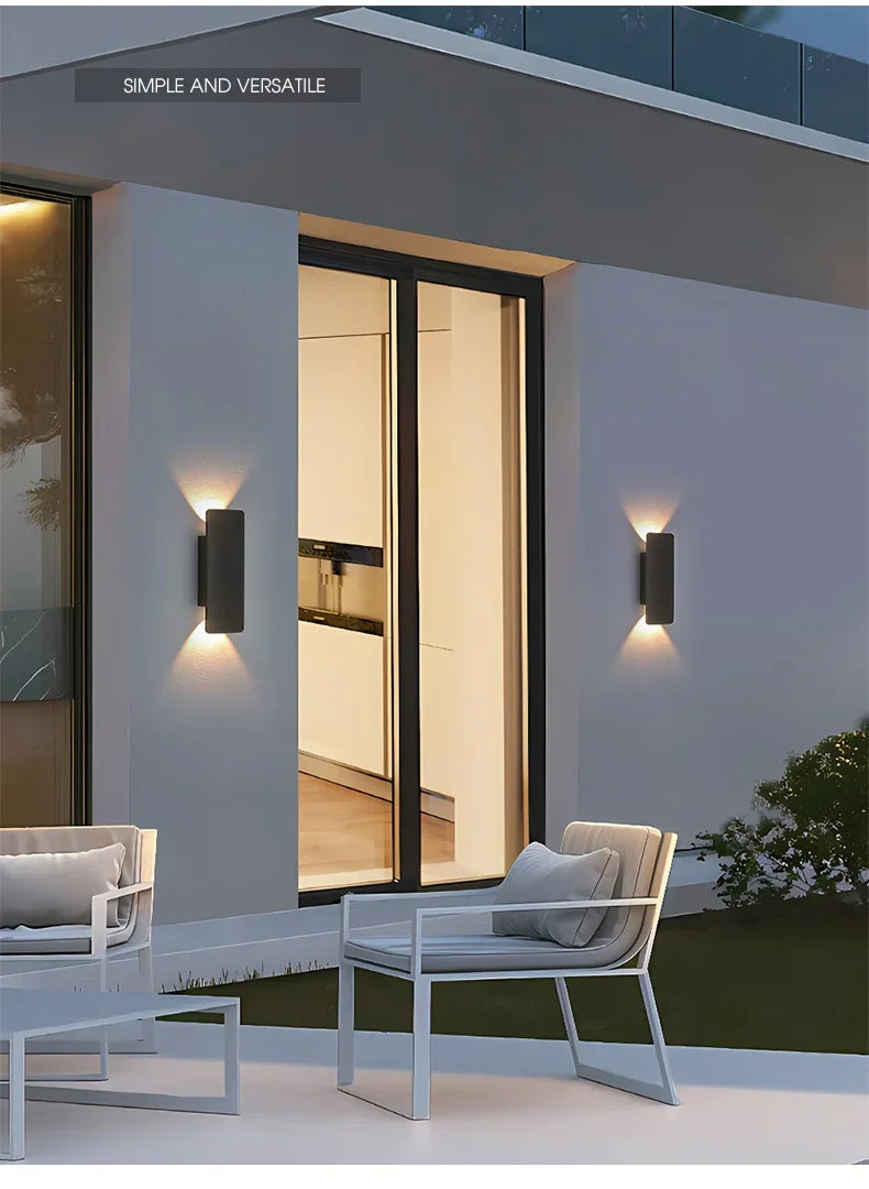 Elegant vägglampa i aluminium