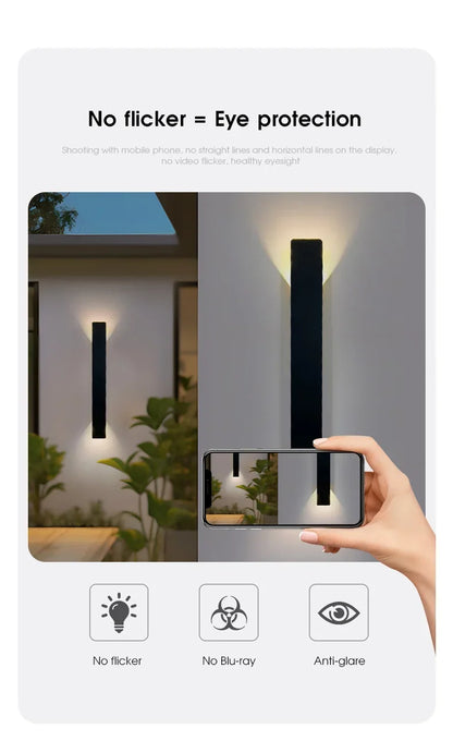 Elegant vägglampa i aluminium