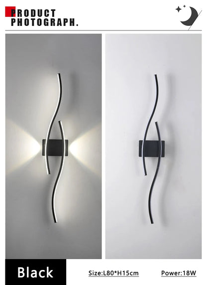 Avlång vägglampa med fjärrkontroll