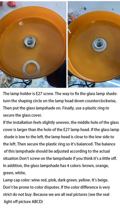 Retro taklampa i glas