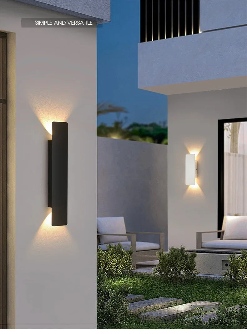 Elegant vägglampa i aluminium