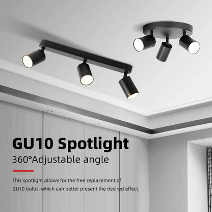 Justerbar takskena med spotlights