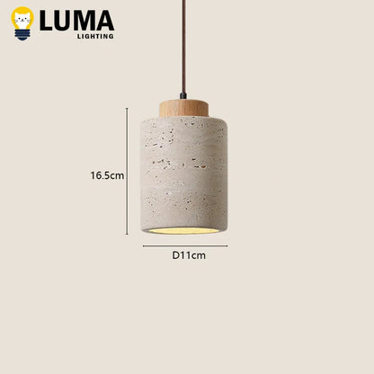 Hängande stenlampa i wabi-sabi-stil