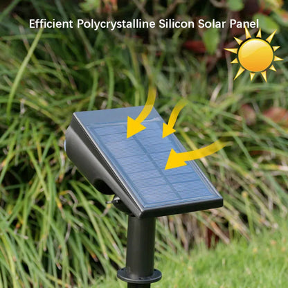 Solcellsspotlight för träd och gräsmatta